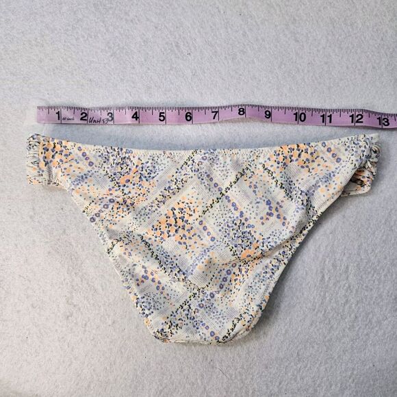 VICTORIA SECRET Bikini Bottom Knockout Sz XS Orange Purple Ruched - Picture 2 of 4